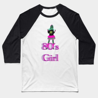 80’s Girl Design Baseball T-Shirt